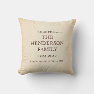 Family of Five Important Events Commemorative Cushion