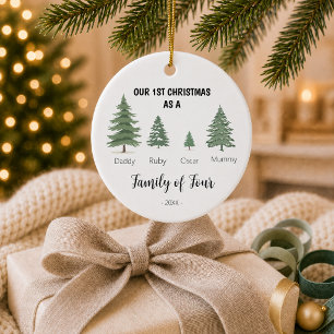 Family of Four First Christmas Ornament