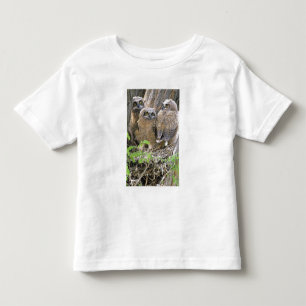 Family of Great Horned Owlets (Bubo virginianus) Toddler T-Shirt