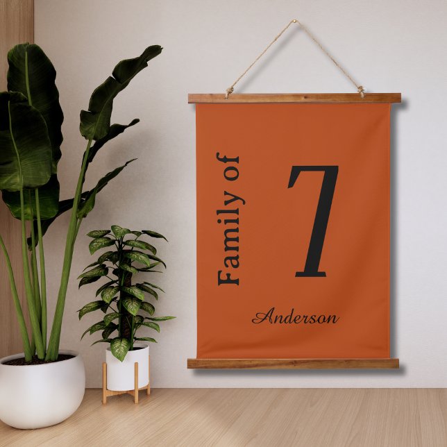 Family of "Number" Personalised Last Name  Hanging Tapestry (Creator Uploaded)