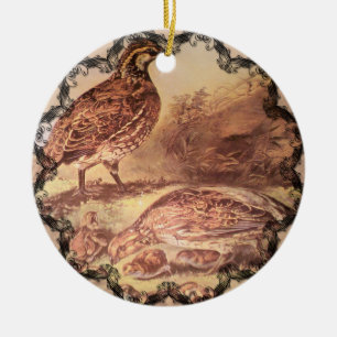 Family of Quail Ornament