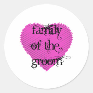 Family of the Groom Classic Round Sticker