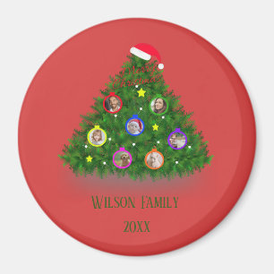 Family on Christmas Tree photos Magnet