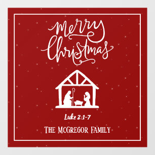 Family or Business Name Nativity Merry Christmas