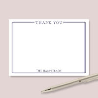 Family or Couples Elegant Dark Blue Thank You