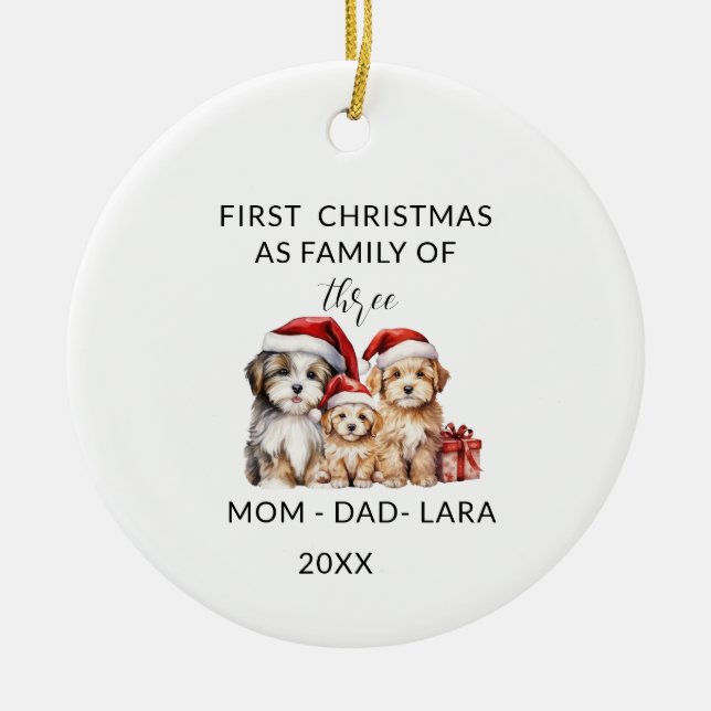 Family ornament as Christmas tree decoration (Front)
