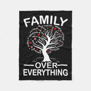 Family Over Everything Matching Family Reunion Par Fleece Blanket