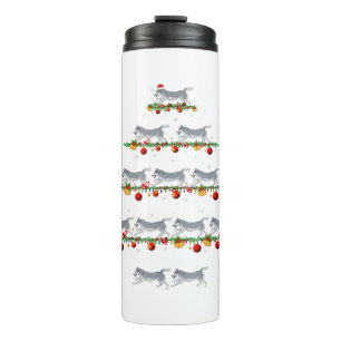 Family Pajama Sets Christmas Alaskan Malamute Dog Thermal Tumbler