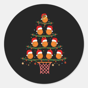 Family Pajama Sets Christmas Matching Basketball X Classic Round Sticker