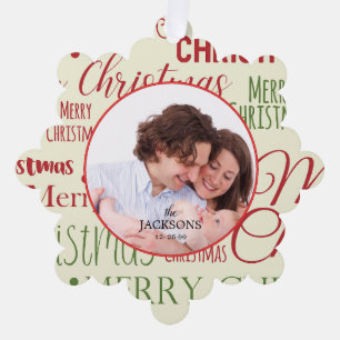 Family Paper Ornament Christmas Card