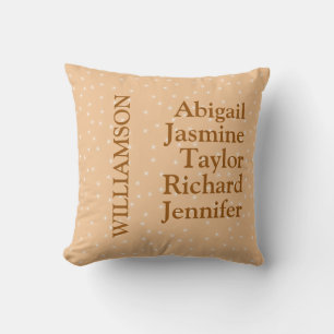Family Parents Children Kids Names Surname Cushion