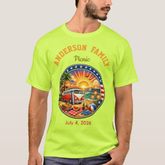 Family party tee shirts colourful