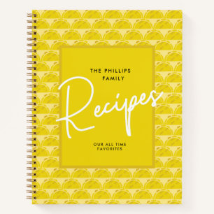 Family Personalise Name Recipe Book