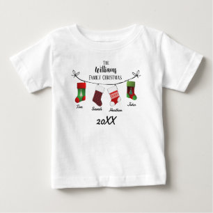 Family Personalised Baby's Stockings Baby T-Shirt