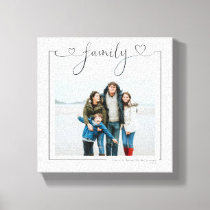Family Personalised Photo and Text Love Typography Canvas Print
