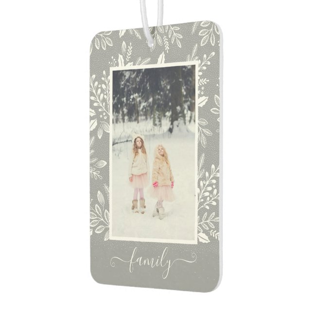 FAMILY Personalised Photo Car Car Air Freshener (Left)