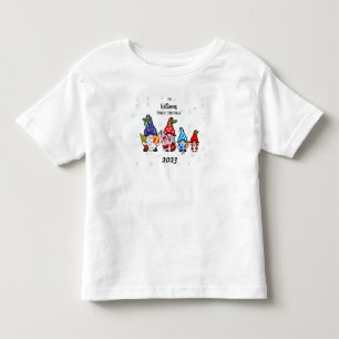 Family Personalised Toddler Family Gnome girl baby T-Shirt