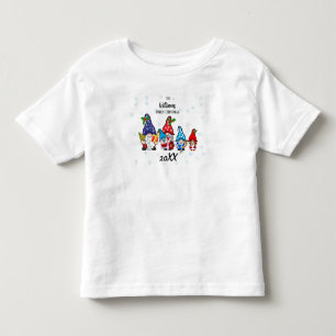 Family Personalised Toddler Family Gnomes boy baby T-Shirt