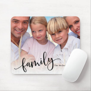 Family, Personalized Custom Full Photo Mouse Pad