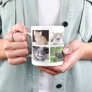 Family Pet Photo Collage Coffee Mug