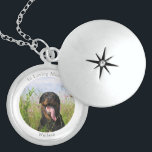 Family Pet Photo Memorial Custom Name Locket Necklace<br><div class="desc">A very special family pet memorial photo locket on chain. Add any pets name and photo for a loving memory and keepsake. Visit my shop for the entire jewellery and necklace design collection.</div>