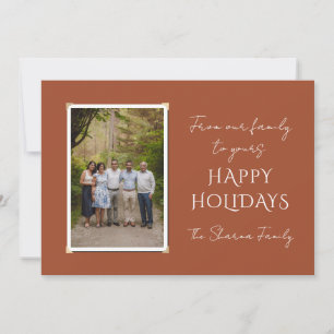 Family Photo and Christmas Greeting  Holiday Card