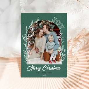 Family Photo Arch with Floral  Postcard