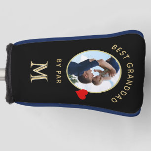 Family Photo Best Granddad Heart Custom Monogram  Golf Head Cover