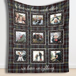 Family Photo Blanket in Rustic Patchwork Plaid<br><div class="desc">Christmas family photo blanket in patchwork plaid quilt.</div>