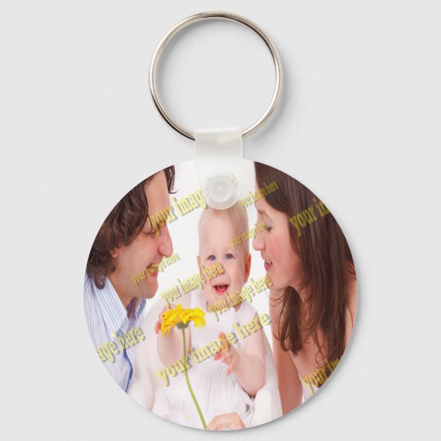 Family Photo Budget Special Cool Key Ring (Front)