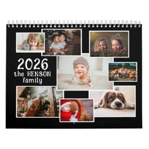 Family Photo Calendar 2025 with 12 Monthly Photos
