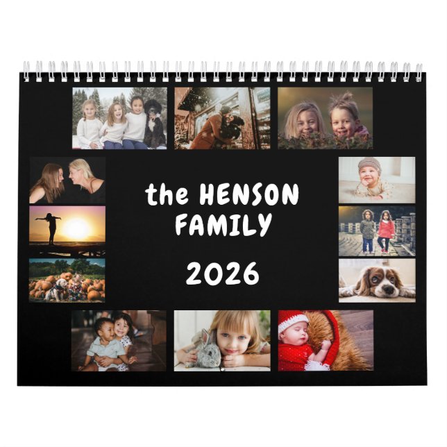 Family Photo Calendar 2026 Monthly 12 Photos (Cover)