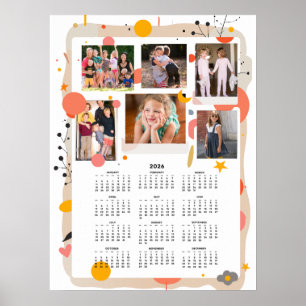 Family Photo Calendar 2026 Poster 18x24
