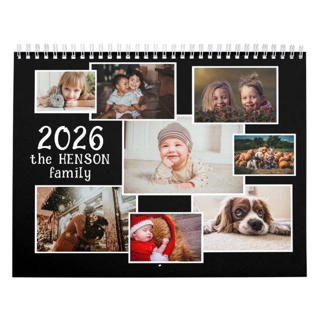 Family Photo Calendar 2026 with 12 Monthly Photos (Cover)