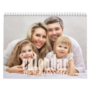 Family Photo Calendar, Editable Calendar