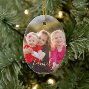 Family Photo Ceramic Ornament