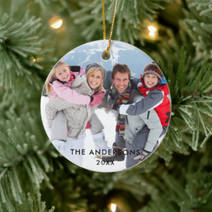 Family Photo Ceramic Ornament