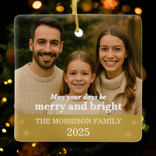 Family Photo Ceramic Ornament