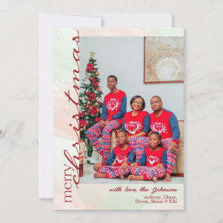 Family Photo Christmas Card; Personalised Card
