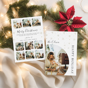 Family Photo Christmas Holiday Card Minimalist