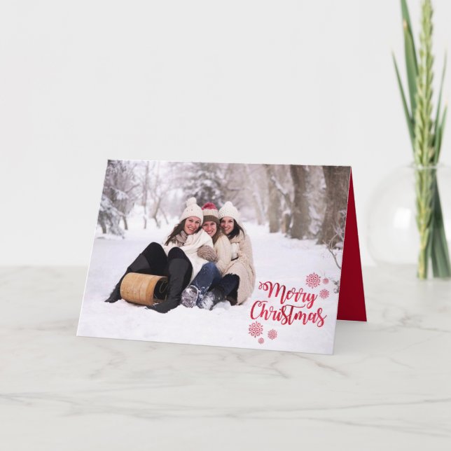 Family Photo, Christmas Image Holiday Card (Front)