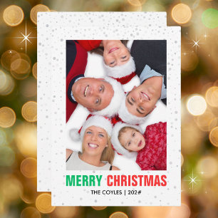 Family Photo Christmas   Modern Elegant Chic Holiday Card