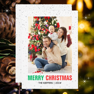 Family Photo Christmas   Modern Timeless Holiday Card