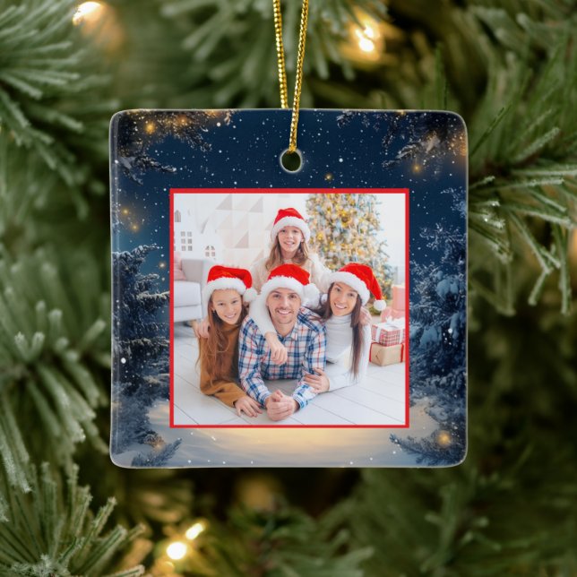 Family Photo Christmas Ornament (Tree)