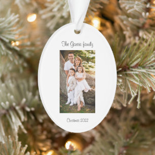 Family photo Christmas Ornament