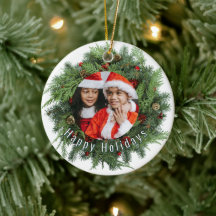 Family Photo Christmas Ornament - Custom Gift