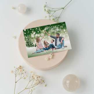 Family Photo Christmas Unique Holiday Card