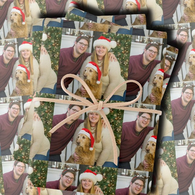 Family Photo Christmas Wrapping Paper Sheet (Creator Uploaded)