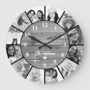 Family Photo Clock Personalised Gift for her / him