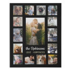 Family Photo Collage 15 Pictures + Name Black Easy
